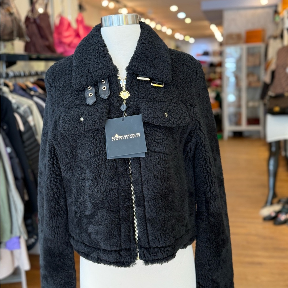 Moose Knuckles x Jennifer Meyer “Foster “ Shearling Jacket -leather